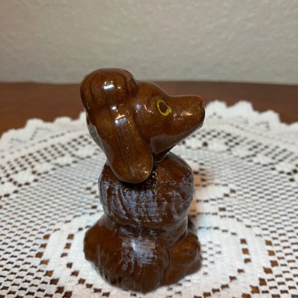 Brown Poodle Figurine‎ 3.5" Redware - Picture 2 of 6